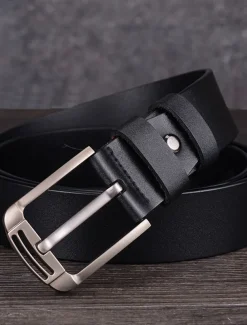 Men's Leather Belt Classic Jean Belt Black Coffee Dermis Retro Traditional Plain Daily Wear Going out Weekend