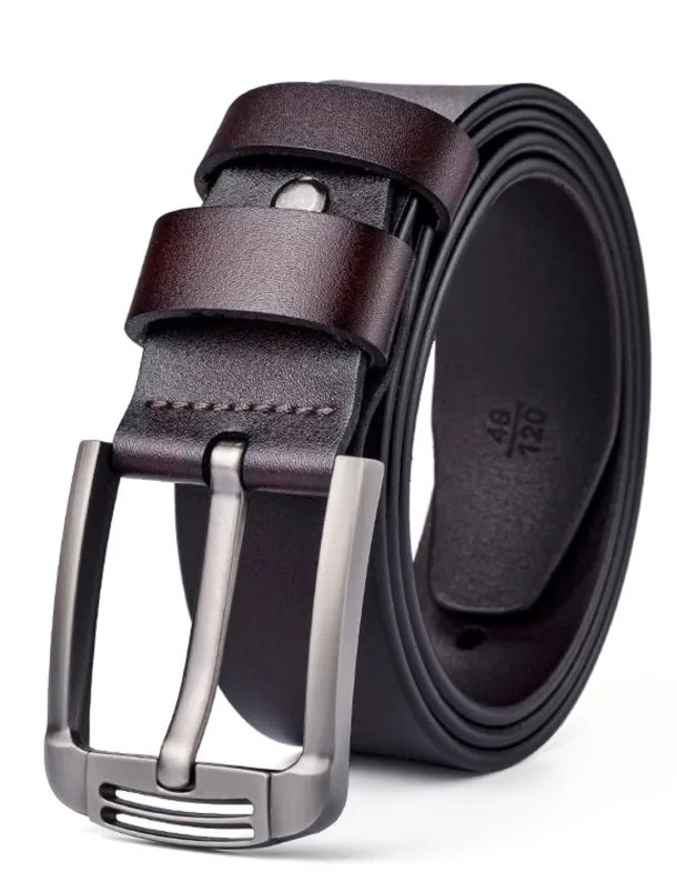Men's Leather Belt Classic Jean Belt Black Coffee Dermis Retro Traditional Plain Daily Wear Going out Weekend
