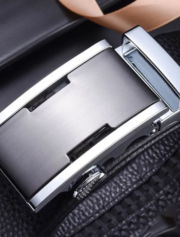 Men's Leather Belt Ratchet Belt Silver Gold Dermis Retro Traditional Plain Daily Wear Going out Weekend