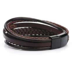 Men's Leather Bracelet Classic Imagine Stylish Simple Ethnic Fashion Casual / Sporty Leatherette Bracelet Jewelry Black / Brown For School Gift Daily Prom Festival