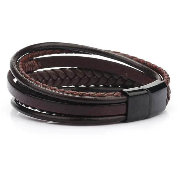 Men's Leather Bracelet Classic Imagine Stylish Simple Ethnic Fashion Casual / Sporty Leatherette Bracelet Jewelry Black / Brown For School Gift Daily Prom Festival