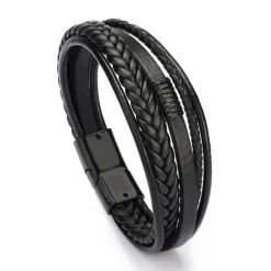 Men's Leather Bracelet Classic Imagine Stylish Simple Ethnic Fashion Casual / Sporty Leatherette Bracelet Jewelry Black / Brown For School Gift Daily Prom Festival