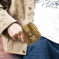 Men's leather crocodile patterned top layer cowhide zippered wallet with horizontal multi slot thickened photo album anti-theft brush wallet