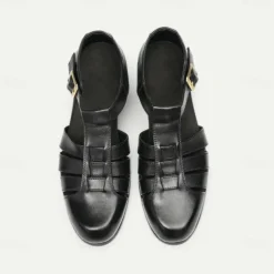 Men's Leather Fisherman Sandals - Breathable Summer Closed-Toe Sandals for Casual & Outdoor Wear