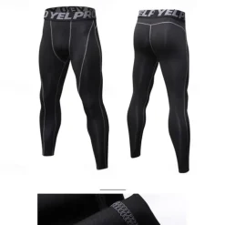 Men's Leggings Running Pants Compression Tights Leggings Track Pants Pocket Elastic Waistband High Waist Tights Outdoor Sports & Outdoor Athletic Fall Quick Dry Lightweight Soft Marathon Running