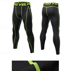 Men's Leggings Running Pants Compression Tights Leggings Track Pants Pocket Elastic Waistband High Waist Tights Outdoor Sports & Outdoor Athletic Fall Quick Dry Lightweight Soft Marathon Running