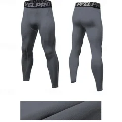 Men's Leggings Running Pants Compression Tights Leggings Track Pants Pocket Elastic Waistband High Waist Tights Outdoor Sports & Outdoor Athletic Fall Quick Dry Lightweight Soft Marathon Running