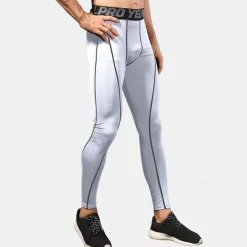 Men's Leggings Running Pants Compression Tights Leggings Track Pants Pocket Elastic Waistband High Waist Tights Outdoor Sports & Outdoor Athletic Fall Quick Dry Lightweight Soft Marathon Running