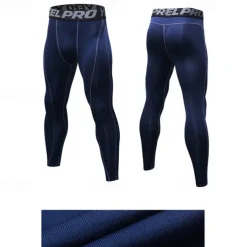 Men's Leggings Running Pants Compression Tights Leggings Track Pants Pocket Elastic Waistband High Waist Tights Outdoor Sports & Outdoor Athletic Fall Quick Dry Lightweight Soft Marathon Running