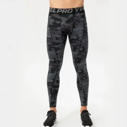 Men's Leggings Running Pants Compression Tights Leggings Track Pants Pocket Elastic Waistband High Waist Tights Outdoor Sports & Outdoor Athletic Fall Quick Dry Lightweight Soft Marathon Running