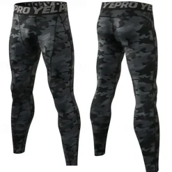 Men's Leggings Running Pants Compression Tights Leggings Track Pants Pocket Elastic Waistband High Waist Tights Outdoor Sports & Outdoor Athletic Fall Quick Dry Lightweight Soft Marathon Running