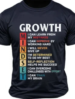 Men's Letter Funny T Shirt Tee Top 100% Cotton Short Sleeve Graphic Shirt Black Dark Grey Army Green Comfortable Tee Street Sports Outdoor Fashion Designer Clothing