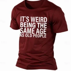 Men's Letter Graphic Prints T Shirt Graphic Tee Cotton Short Sleeve Graphic Shirt Black White Pink Comfortable Tee Outdoor Street Fashion Designer Clothing