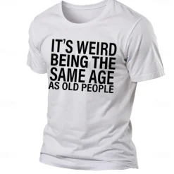 Men's Letter Graphic Prints T Shirt Graphic Tee Cotton Short Sleeve Graphic Shirt Black White Pink Comfortable Tee Outdoor Street Fashion Designer Clothing