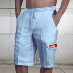 Men's Letter Graphic Prints Cargo Shorts Summer Shorts Mid Waist Streetwear Designer Casual Daily Holiday Elastic Waist Drawstring Print Designer Clothing Apparel