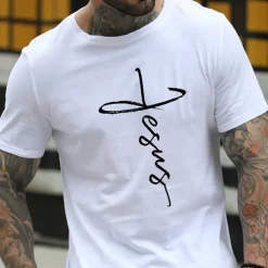 Men's Letter Letter Print T Shirt Casual Style Cotton Short Sleeve Graphic Shirt Wine Black White Comfortable Tee Vacation Casual Fashion Designer Clothing