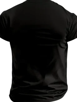 Men's Letter Print T Shirt Tee Top Short Sleeve T shirt Crew Neck Shirt Sports Classic Casual Street Sports Outdoor Black 1 Dark Blue#1 Dark Grey#1 Summer Spring Clothing Apparel S M L XL XXL