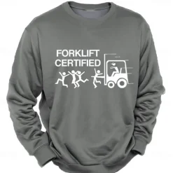 Men's Letter Printed Funny Sweatshirt Sweatshirt Long Sleeve Sweatshirt Crew Neck Fashion Daily Casual 3D Printing Holiday Going out Streetwear Crewneck 3D Print Winter Spring & Fall