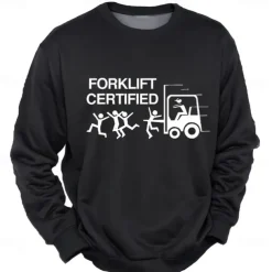 Men's Letter Printed Funny Sweatshirt Sweatshirt Long Sleeve Sweatshirt Crew Neck Fashion Daily Casual 3D Printing Holiday Going out Streetwear Crewneck 3D Print Winter Spring & Fall