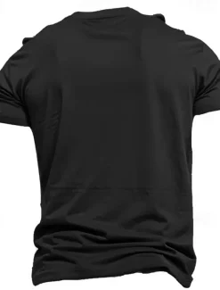 Men's Letter Printed Funny T Shirt Tee Top 100% Cotton Short Sleeve Graphic Shirt Black White Dark Grey Comfortable Tee Street Sports Outdoor Fashion Designer Clothing