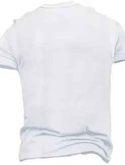 Men's Letter Printed Funny T Shirt Tee Top 100% Cotton Short Sleeve Graphic Shirt White Army Green Light Blue Comfortable Tee Street Sports Outdoor Fashion Designer Clothing