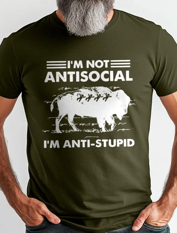 Men's Letter Printed Funny T Shirt Tee Top 100% Cotton Short Sleeve Graphic Shirt Black Army Green Dark Blue Comfortable Tee Vacation Street Fashion Designer Clothing