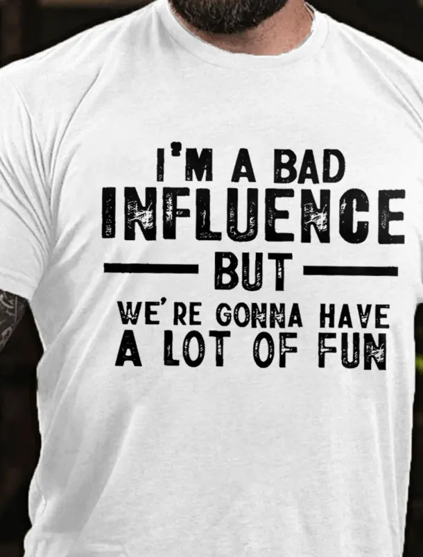 Men's Letter Printed Funny T Shirt Tee Top 100% Cotton Short Sleeve Graphic Shirt Heather Gray Black White Comfortable Tee Vacation Street Fashion Designer Clothing