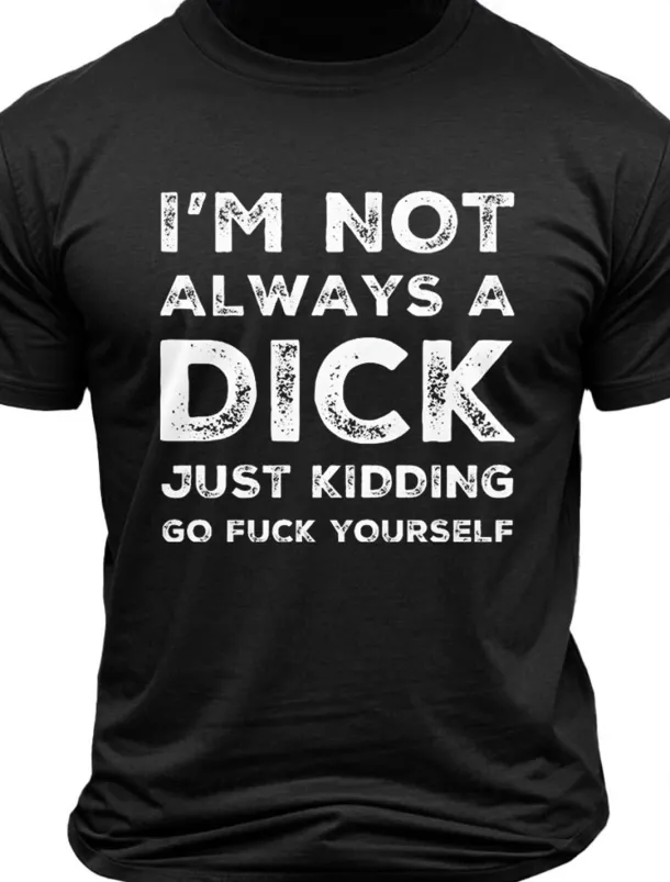 Men's Letter Printed Funny T Shirt Tee Top 100% Cotton Short Sleeve Graphic Shirt Black White Army Green Comfortable Tee Vacation Street Fashion Designer Clothing