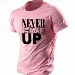 Men's Letter T Shirt Casual Style 100% Cotton Short Sleeve Graphic Shirt Wine Black White Comfortable Tee Outdoor Street Fashion Designer Clothing