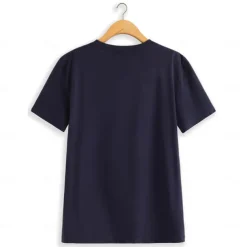 Men's Letter T Shirt Short Sleeve Shirt 100% Cotton Short Sleeve Graphic Shirt White Navy Blue Gray Comfortable Tee Vacation Street Fashion Designer Clothing