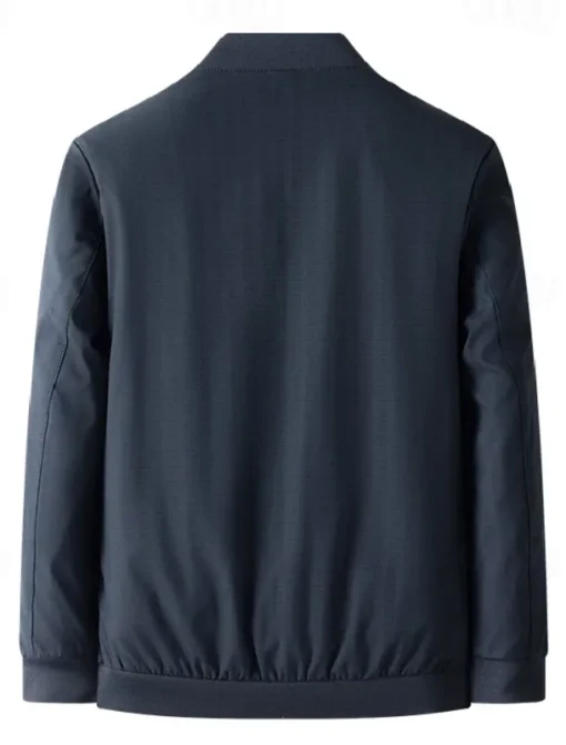 Men's Lightweight Jacket Formal Office Zip Up Spring Spring & Fall Neutral Daily Navy Blue Army Green Jacket