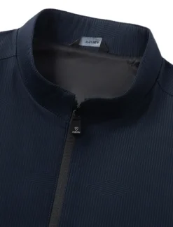 Men's Lightweight Jacket Formal Office Zip Up Spring Spring & Fall Neutral Daily Navy Blue Army Green Jacket