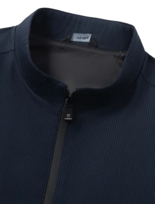 Men's Lightweight Jacket Formal Office Zip Up Spring Spring & Fall Neutral Daily Navy Blue Army Green Jacket
