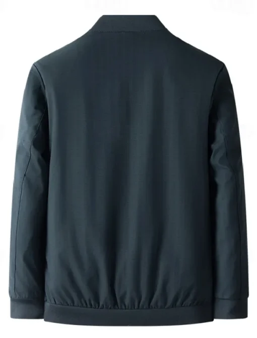 Men's Lightweight Jacket Formal Office Zip Up Spring Spring & Fall Neutral Daily Navy Blue Army Green Jacket