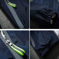 Men's Lightweight Jacket Outdoor Jacket Summer Jacket Windbreaker Vacation Sports Outdoor Reflective UV Resistant Zipper Pocket Summer Solid Color Modern Style Hooded Regular N503 orange N503 dark