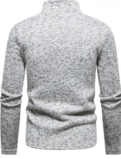 Men's Lightweight Jacket Summer Jacket Casual Jacket Vacation Daily Warm Pocket Fall & Winter Plain Fashion Classic Stand Collar Regular Black White Light Grey Dark Gray Jacket