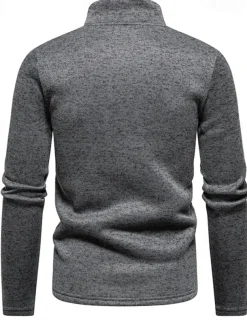 Men's Lightweight Jacket Summer Jacket Casual Jacket Vacation Daily Warm Pocket Fall & Winter Plain Fashion Classic Stand Collar Regular Black White Light Grey Dark Gray Jacket