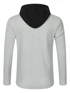 Men's Lightweight Jacket Waffle Jacket Summer Jacket Transition Jacket Vacation Daily Wearproof Pocket Spring & Fall Plain Fashion Classic Hooded Regular Black White Blue Khaki Gray Jacket