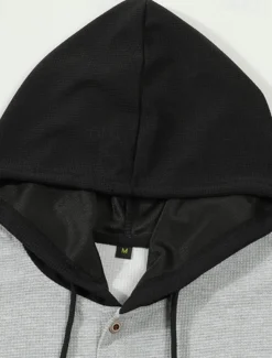 Men's Lightweight Jacket Waffle Jacket Summer Jacket Transition Jacket Vacation Daily Wearproof Pocket Spring & Fall Plain Fashion Classic Hooded Regular Black White Blue Khaki Gray Jacket