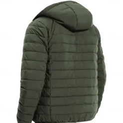 Men's Lightweight Puffer Jacket with Hood Water-Resistant Down Jacket Insulated Puffy Coat Graphic American US Flag Winter Jacket for Snow Ski Hiking Travel