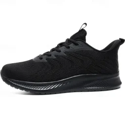 Men's Lightweight Red Mesh Running Shoes - Breathable Athletic Sneakers for Sports and Casual Wear