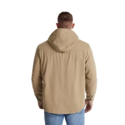 Men's Lined Fleece Hooded Shirt Jacket Sherpa Padded jacket Coat Work Flannel Button Down Shirt Jacket Winter Outdoor Thermal Warm Windproof Lightweight Outerwear Parka Hunting Ski Snowboard Fishing