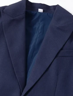 Men's Linen Blazer Sport Coat Closure collar Fashion Casual Solid Colored Blue Purple Green Tailored Fit Single Breasted Two-buttons