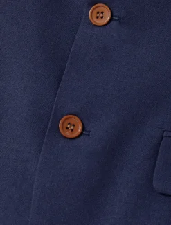 Men's Linen Blazer Sport Coat Closure collar Fashion Casual Solid Colored Blue Purple Green Tailored Fit Single Breasted Two-buttons