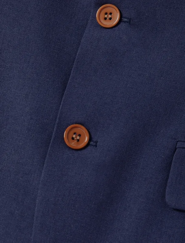 Men's Linen Blazer Sport Coat Closure collar Fashion Casual Solid Colored Blue Purple Green Tailored Fit Single Breasted Two-buttons