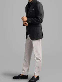 Men's Linen Blazer Sport Coat Closure collar Fashion Casual Solid Colored Black Tailored Fit Single Breasted Two-buttons