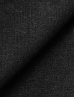 Men's Linen Blazer Sport Coat Notch Collar Fashion Casual Solid Colored Linen Blazer Black Standard Fit Single Breasted One-button