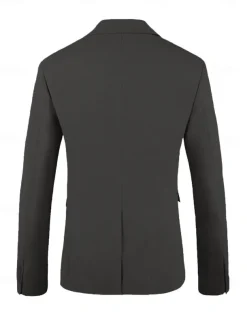 Men's Linen Blazer Sport Coat Notch Collar Fashion Casual Solid Colored Linen Blazer Black Standard Fit Single Breasted One-button