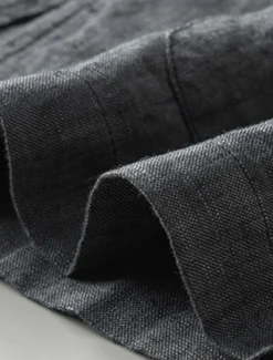 Men's Linen Blazer Suits Wedding Anniversary Vacation Elegant Neutral Spring & Fall Cotton Linen Solid Color Buttons Comfy Single Breasted Two-button Blazer Dark Gray Navy Blue