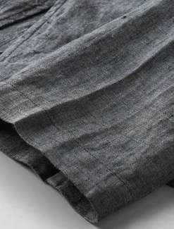 Men's Linen Blazer Suits Wedding Anniversary Vacation Elegant Neutral Spring & Fall Cotton Linen Solid Color Buttons Comfy Single Breasted Two-button Blazer Dark Gray Navy Blue